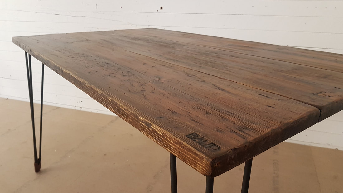Måttbeställda matbord, matbord återvunnet trä